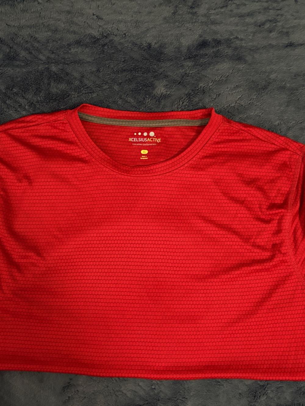 Active USA Men's Red Short Sleeve Performance Tee